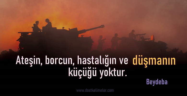 Düşman ile ilgili resimli sözler