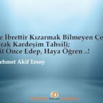 Resimli Edep Sözleri 10 Edep ile ilgili sözler Mehmet Akif Ersoy resimli
