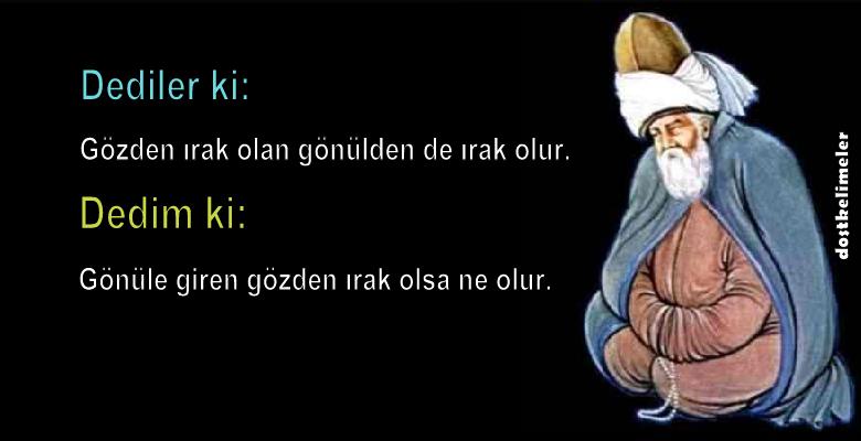 Gönül ile ilgili resimli sözler Mevlana