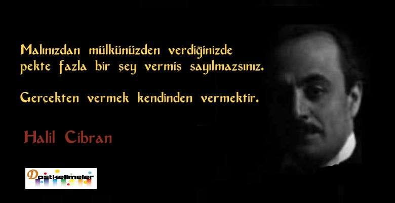 Halil Cibran resimli Güzel Sözleri