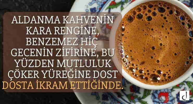 Kahve ile ilgili resimli sözler