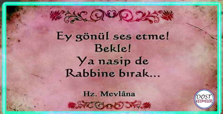 Mevlana resimli soz