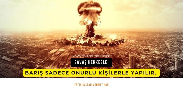 Savaş ile ilgili Resimli sözler