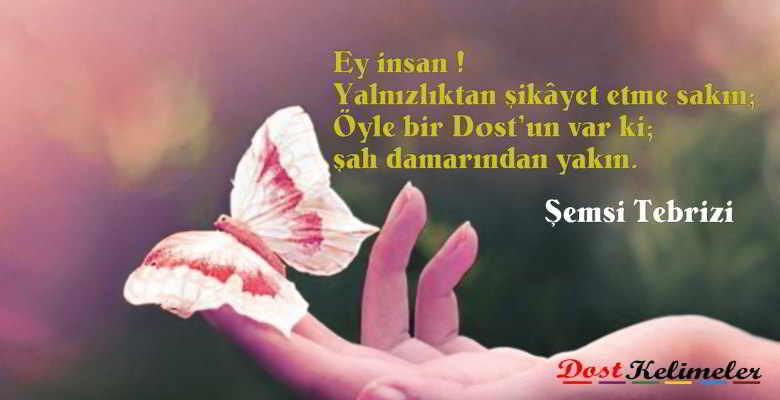 Şemsi Tebrizi sözleri resimli