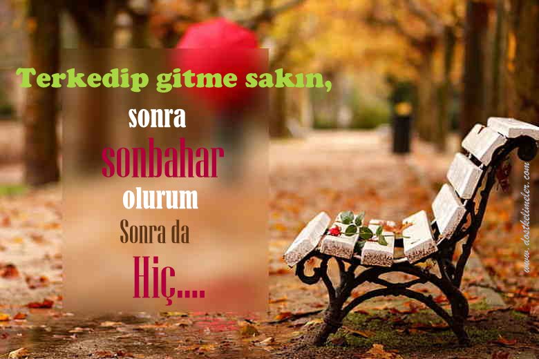 Sonbahar ile ilgili resimli sözler