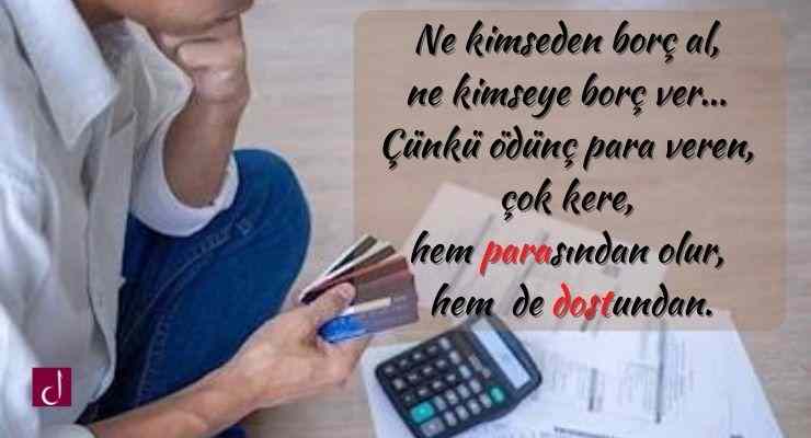 borç ile ilgili sözler resimli