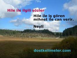 Hile ile ilgili sözler