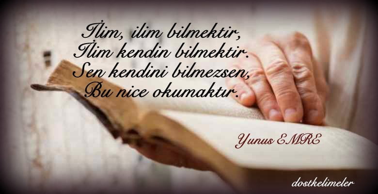 resimli ilim ile ilgili sözler yunus emre