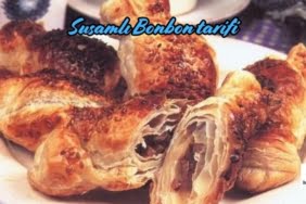 Susamlı Bonbon tarifi, milföy hamuru ile tarifler,