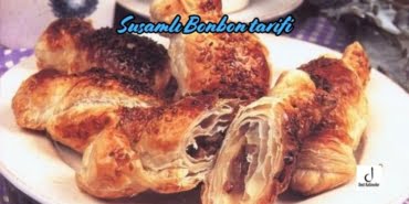 Susamlı Bonbon tarifi, milföy hamuru ile tarifler,